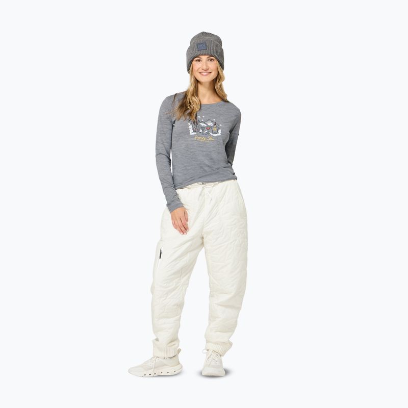 Longsleeve pentru femei super.natural Apres Ski cashmere grey melange/various 2