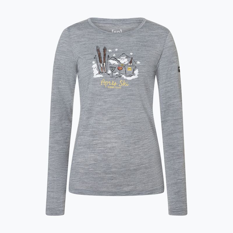 Longsleeve pentru femei super.natural Apres Ski cashmere grey melange/various 5