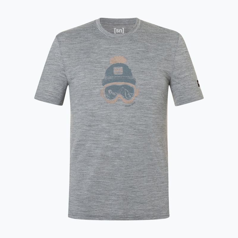 Tricou pentru bărbați super.natural Gogeanie cashmere grey melange/various 4