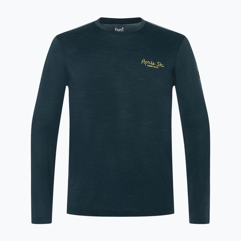 Longsleeve pentru bărbați super.natural Apres Ski blueberry/various 5