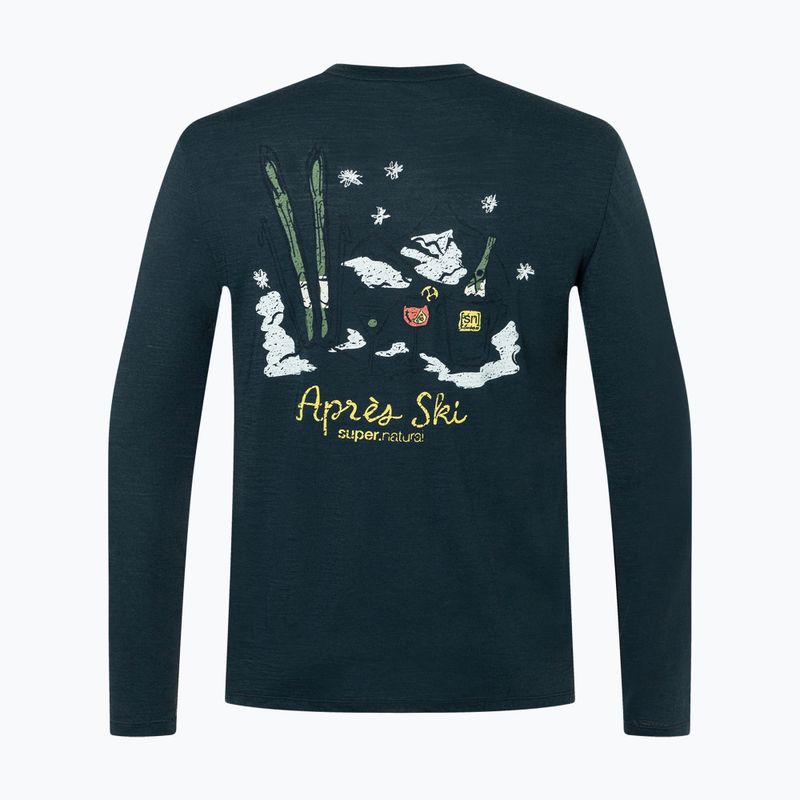 Longsleeve pentru bărbați super.natural Apres Ski blueberry/various 6
