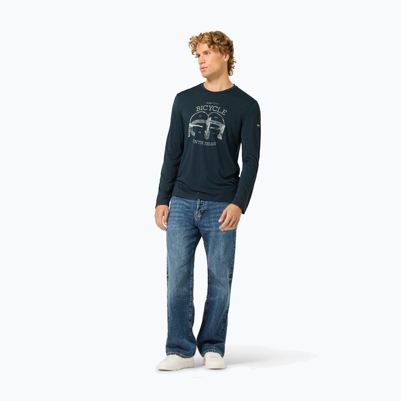Longsleeve pentru bărbați super.natural Bike Enthusiast blueberry/various 2