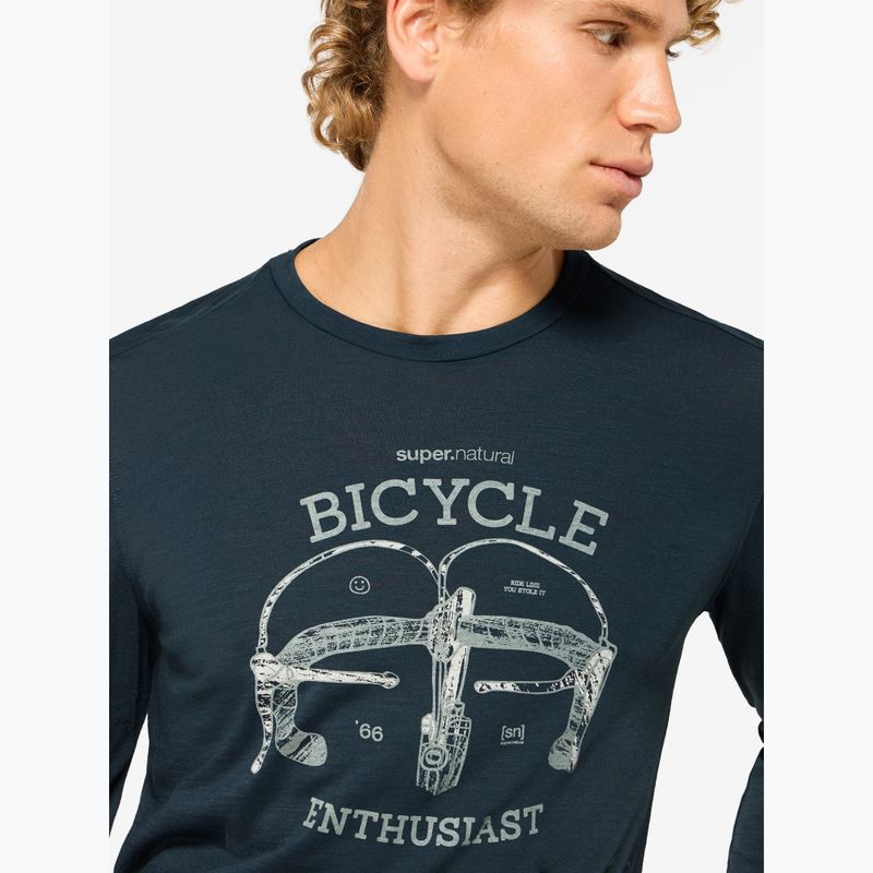 Longsleeve pentru bărbați super.natural Bike Enthusiast blueberry/various 3