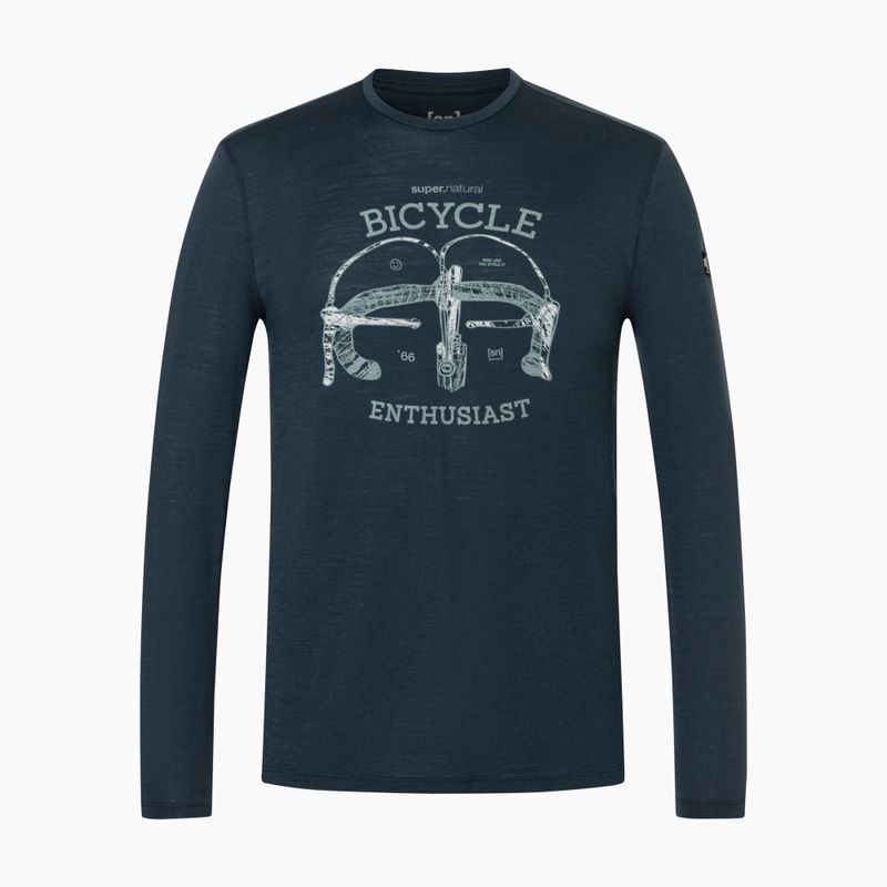 Longsleeve pentru bărbați super.natural Bike Enthusiast blueberry/various 4