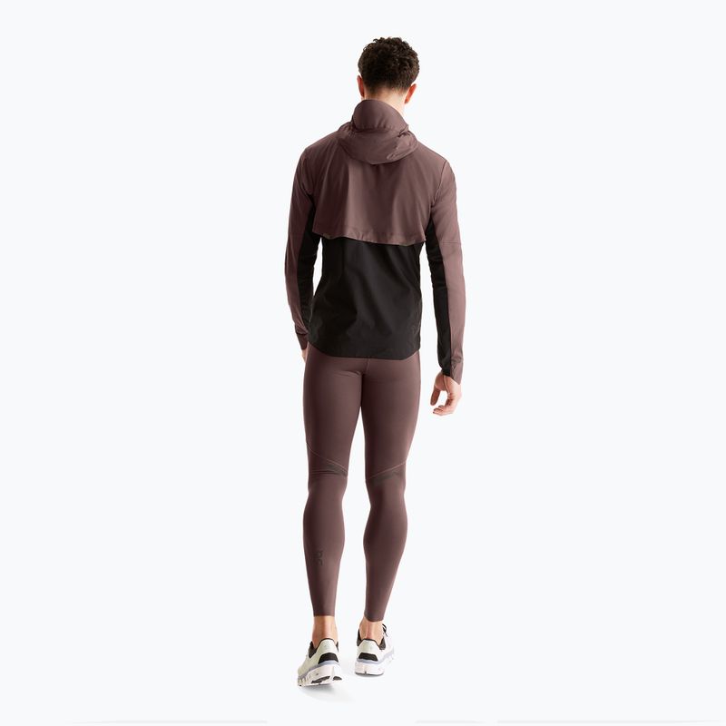Colanți de alergat pentru bărbați On Running Performance Winter grape 2