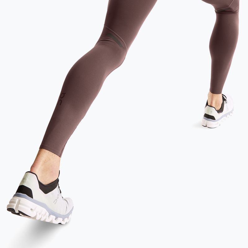 Colanți de alergat pentru bărbați On Running Performance Winter grape 5
