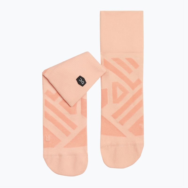 Șosete de alergat pentru femei On Running Performance Mid rose/flamingo 5