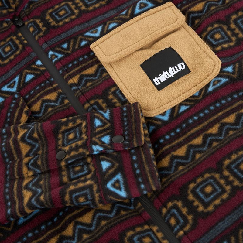 Cămașă pentru bărbați ThirtyTwo Rest Stop Zip Up maroon 3