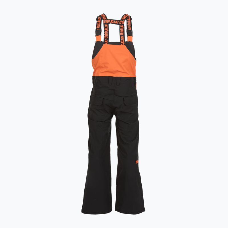 Pantaloni de snowboard pentru bărbați ThirtyTwo Basement Bib black/orange 2