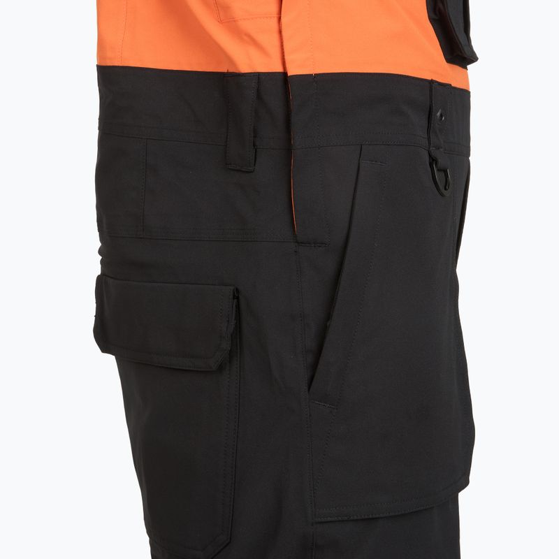 Pantaloni de snowboard pentru bărbați ThirtyTwo Basement Bib black/orange 5