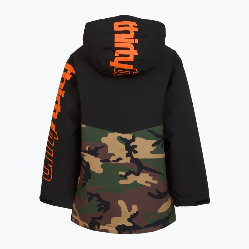 Geacă de snowboard pentru copii ThirtyTwo Grasser Insulated black/orange 2