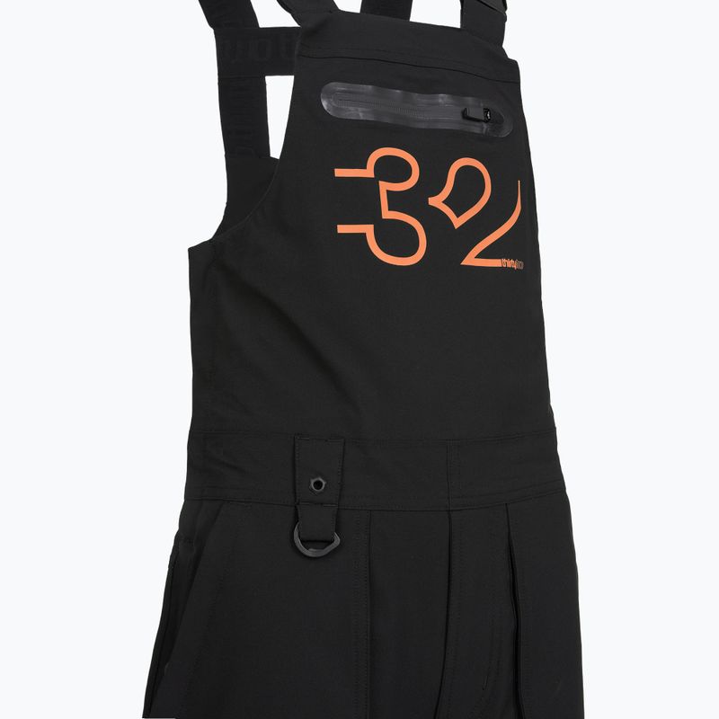Pantaloni de snowboard pentru copii ThirtyTwo Basement Bib black/orange 4