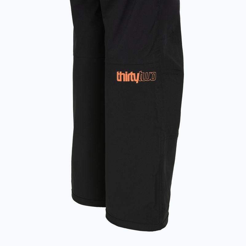 Pantaloni de snowboard pentru copii ThirtyTwo Basement Bib black/orange 5