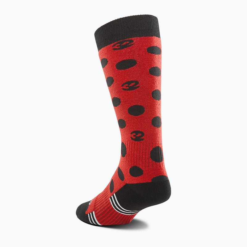 Șosete de snowboard pentru femei ThirtyTwo Merino red/black 2