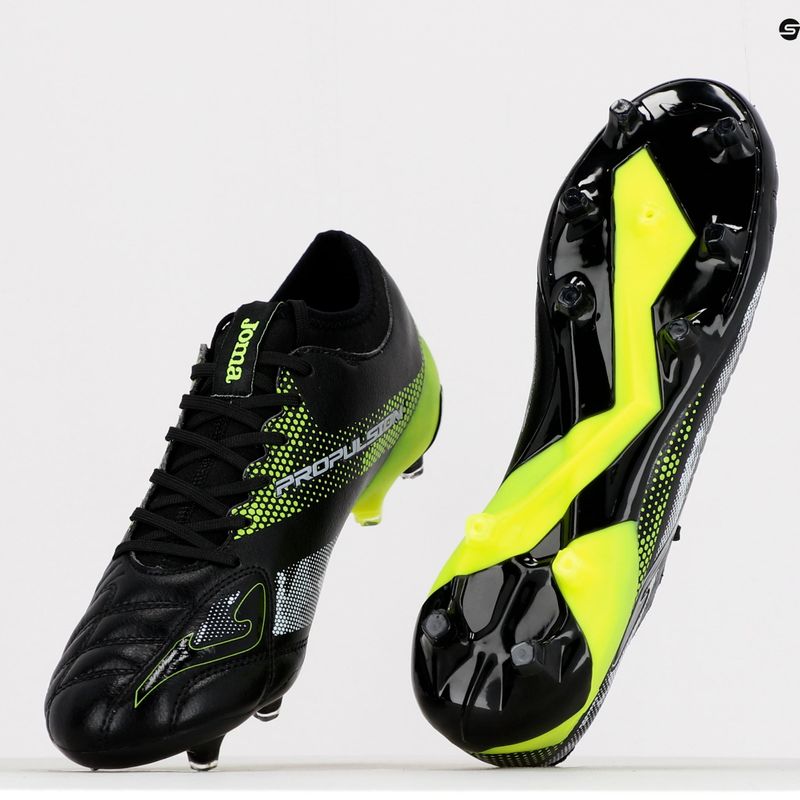 Joma Propulsion Cup FG negru/lemon fluor pentru bărbați ghete de fotbal 14