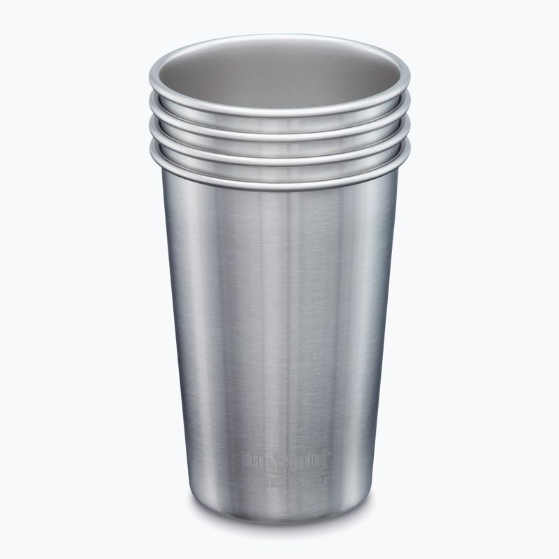 Căni turistice Klean Kanteen Pint Cup 4 bucăți brushed stainless