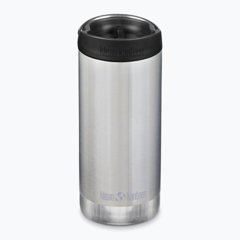 Cană termică Klean Kanteen TKWide Cafe Cap 355 ml brushed stainless