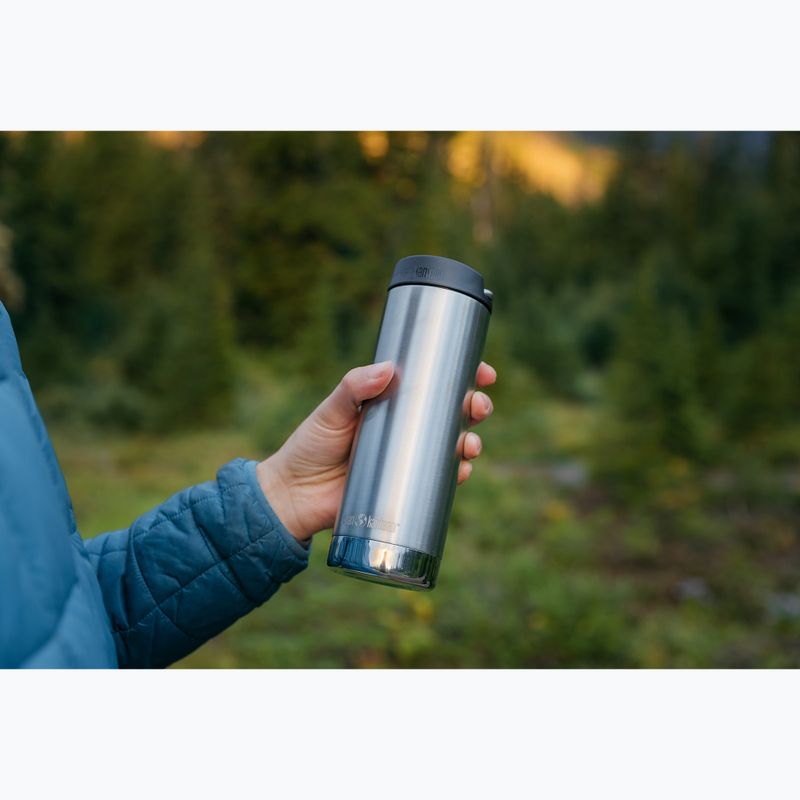 Cană termică Klean Kanteen TKWide Cafe Cap 473 ml brushed stainless 2