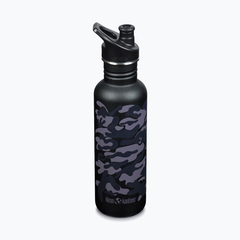 Sticlă de călătorie Klean Kanteen Classic negru camuflaj negru