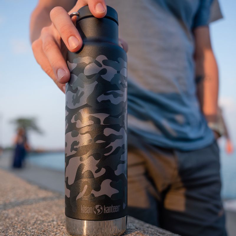 Sticlă de călătorie Klean Kanteen Classic VI negru camuflaj negru 9