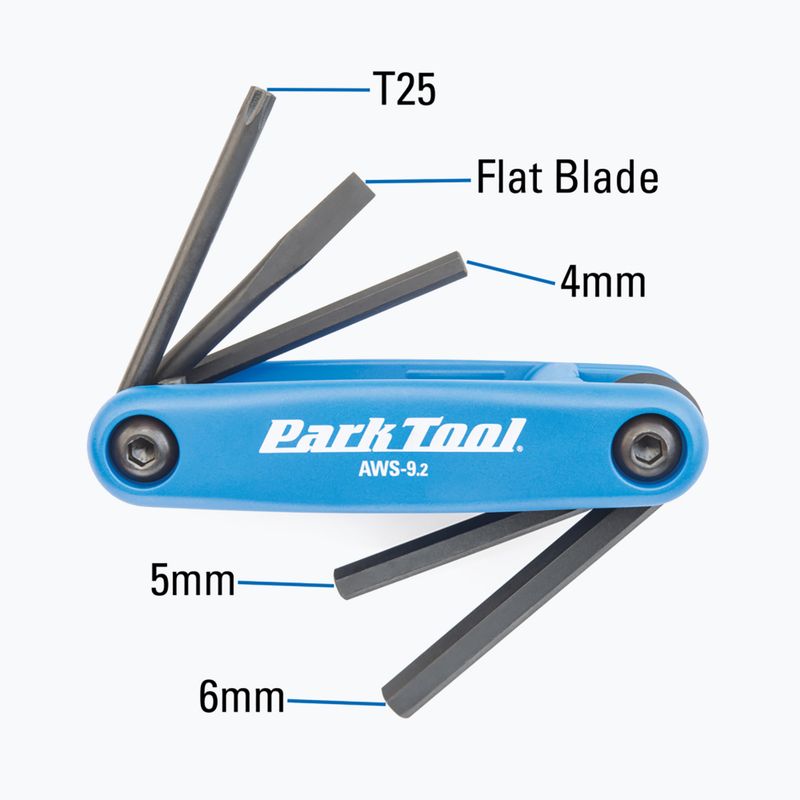 Cheie Allen/cu șurub. Park Tool AWS-9.2 negru/albastru 3