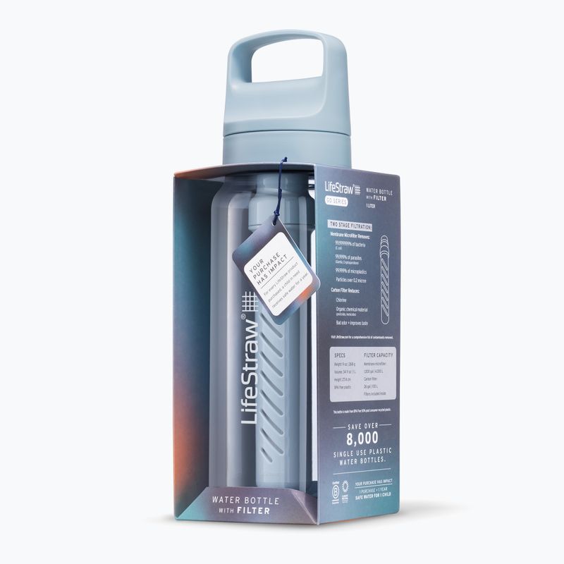 Sticlă de turism Lifestraw Go 2.0 z filtrem 1 l icelandic blue 4