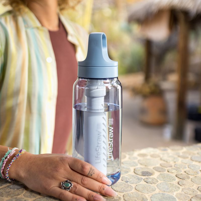 Sticlă de turism Lifestraw Go 2.0 z filtrem 1 l icelandic blue 5