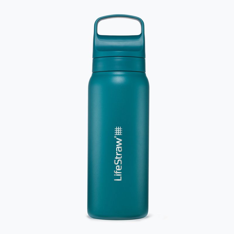 Sticlă de turism Lifestraw Go 2.0 Steel z filtrem 1 l laguna teal