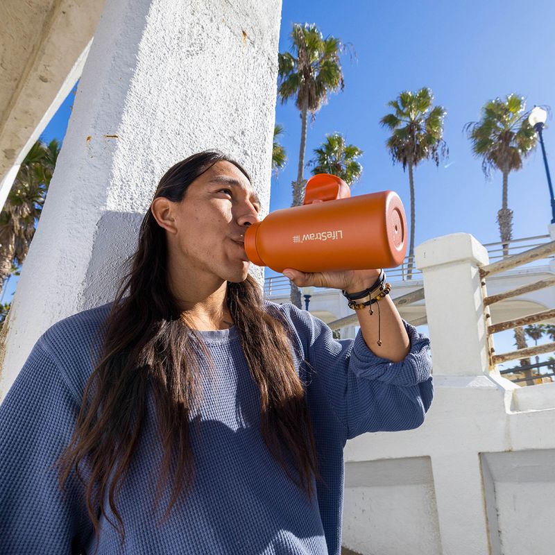 Sticlă de turism Lifestraw Go 2.0 Steel z filtrem 1 l kyoto orange 5