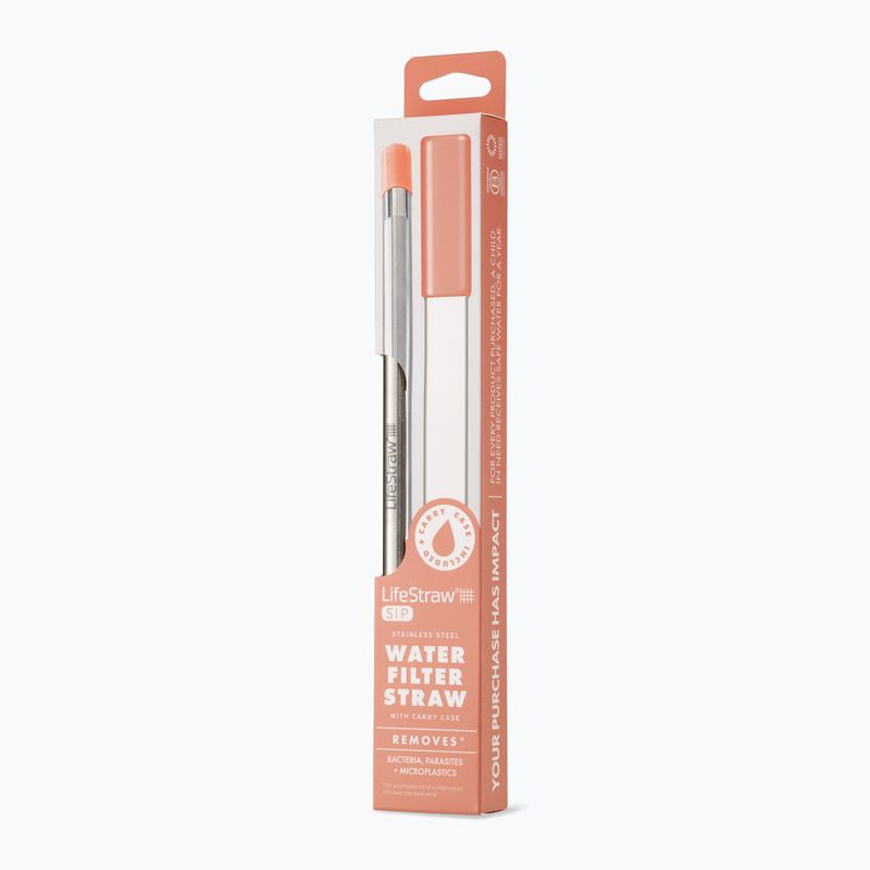 Pai cu filtru de apă  LifeStraw SIP 1-Piece with Carry Case apricot 3