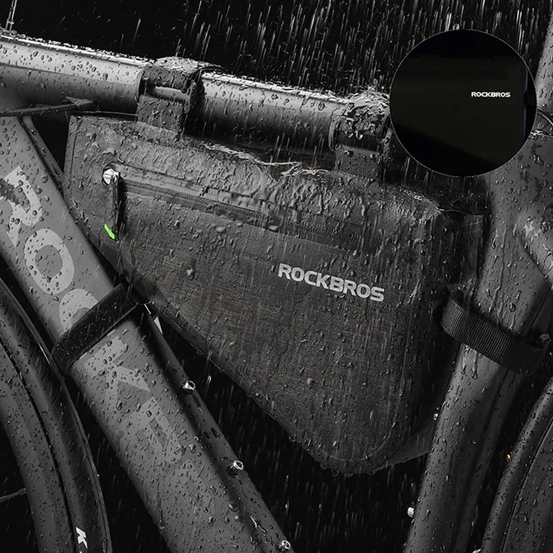 Geantă de bicicletă pentru cadru Rockbros AS-017 5 l dark green 8