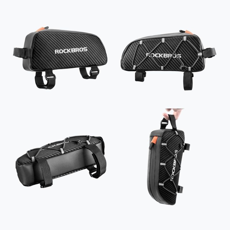 Geantă de bicicletă pentru cadru Rockbros 1 l black 2