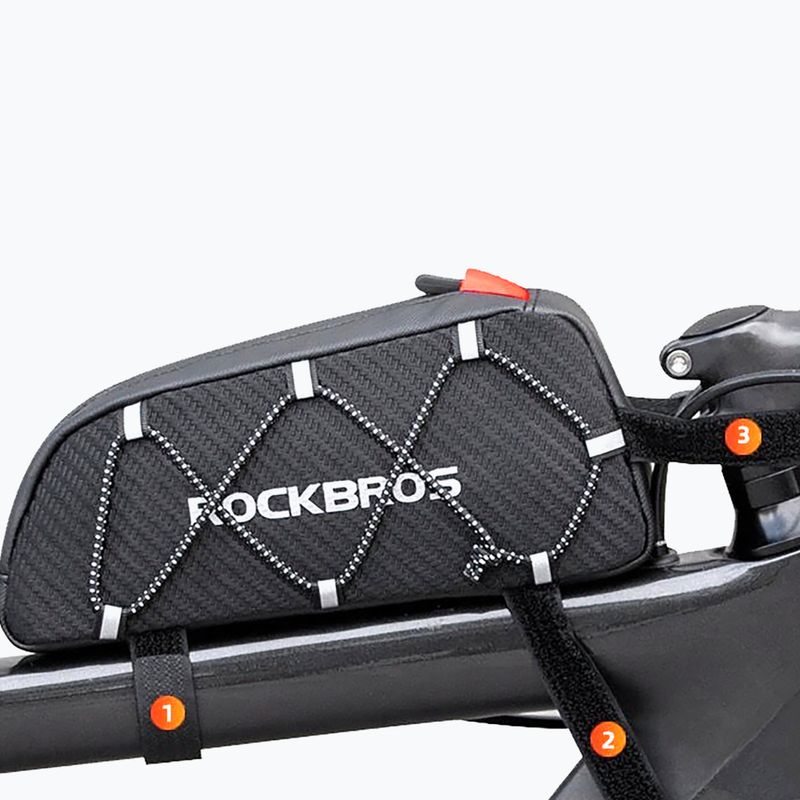 Geantă de bicicletă pentru cadru Rockbros 1 l black 4