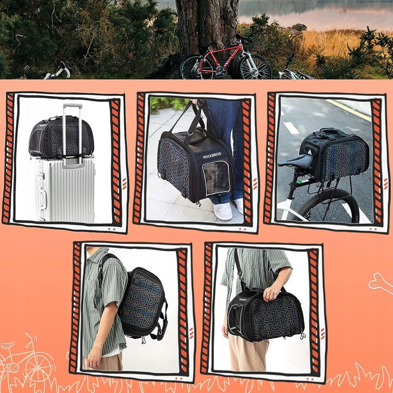 Geantă de bicicletă pentru transportul animalelor de companie Rockbros 30140028 25 l black 9