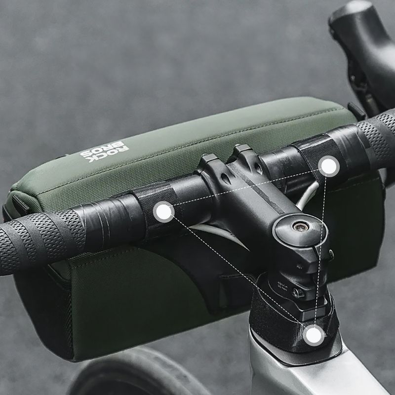 Geantă de bicicletă pentru ghidon Rockbros 30110054 2,2 l green 5