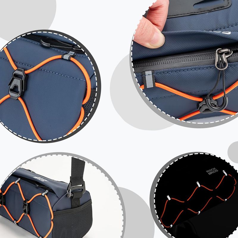 Geantă de bicicletă pentru ghidon Rockbros 30110054 2,2 l blue 2