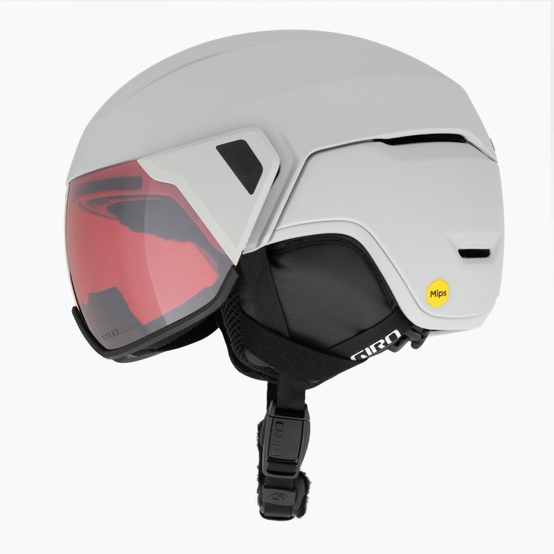 Cască de schi Giro Orbit Spherical matte light grey/vivid ember 5