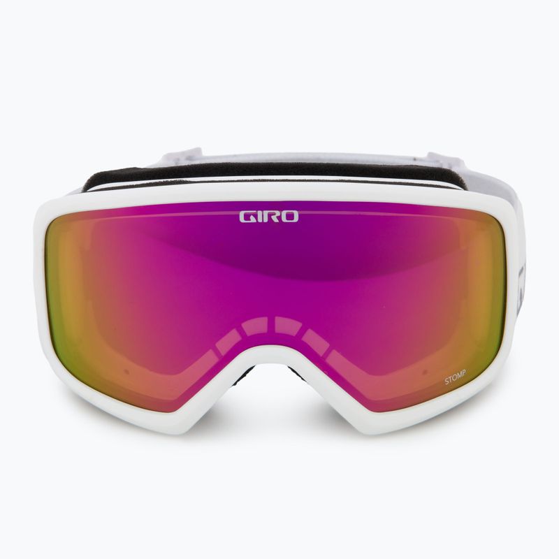 Ochelari de schi pentru copii Giro Stomp white wordmark/ amber pink 2