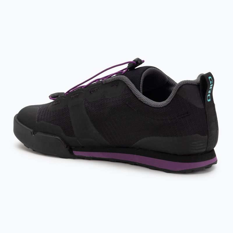 Încălțăminte de ciclism pe platformă pentru femei Giro Tracker Fastlace black/throwback purple 3