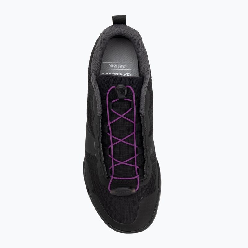 Încălțăminte de ciclism pe platformă pentru femei Giro Tracker Fastlace black/throwback purple 5