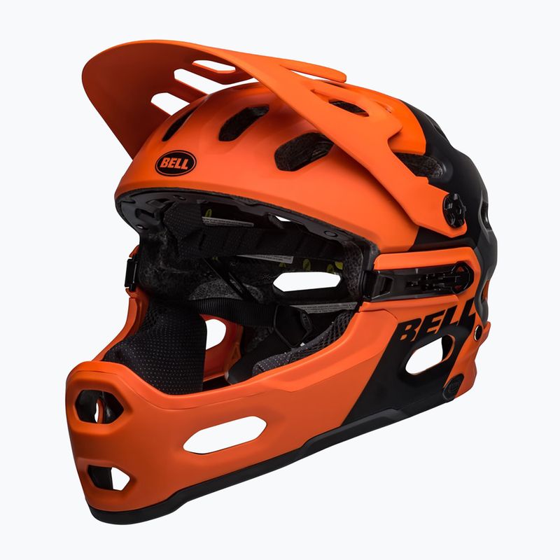 Cască de ciclism Bell Full Face Super 3R MIPS matte orange/black