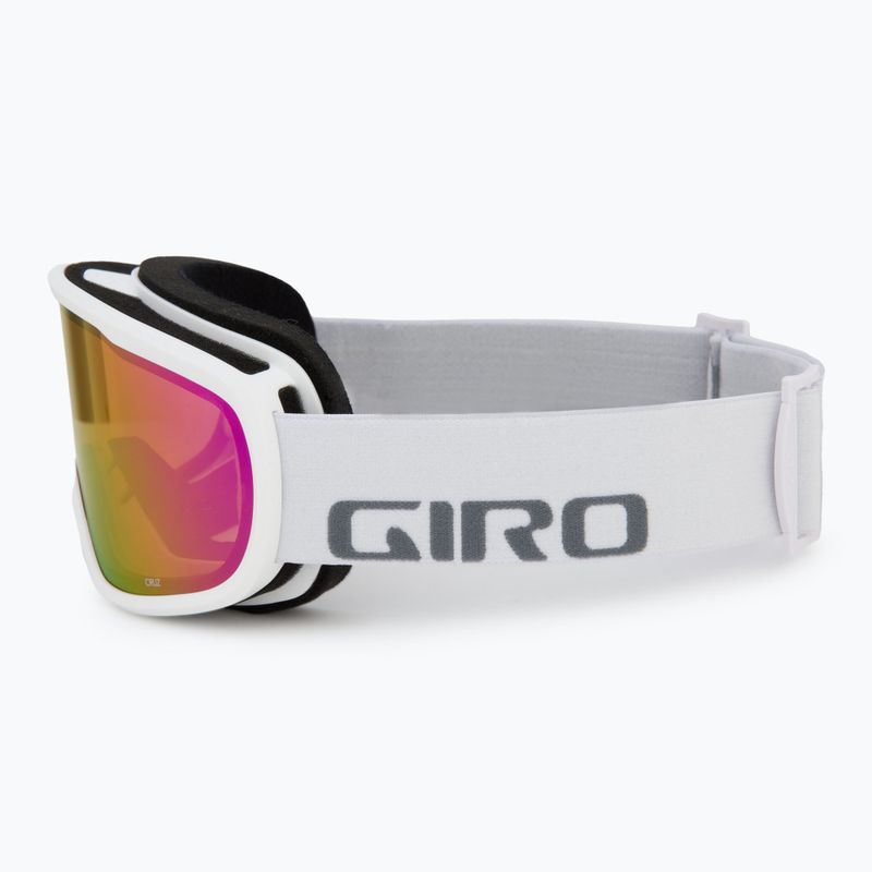 Ochelari de schi Giro Cruz white wordmark/ amber pink