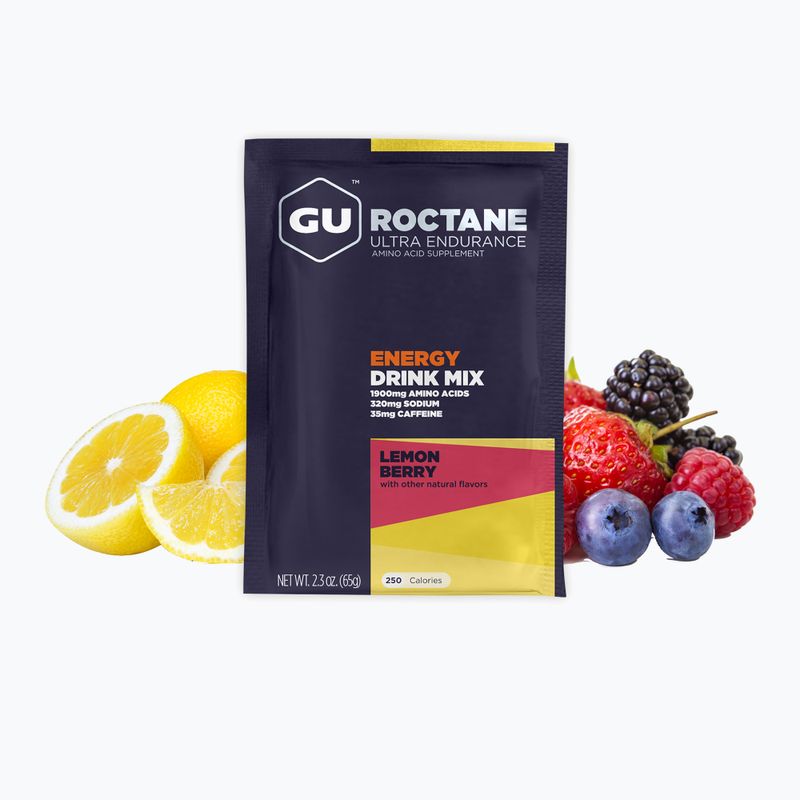Băutură energizantă GU Roctane Energy Drink Mix 65 g lemon/berry 2