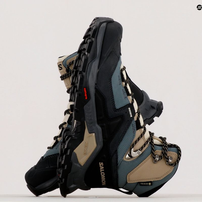 Încălțăminte de trekking pentru femei Salomon Quest Element GTX negru-albastră L41457400 12