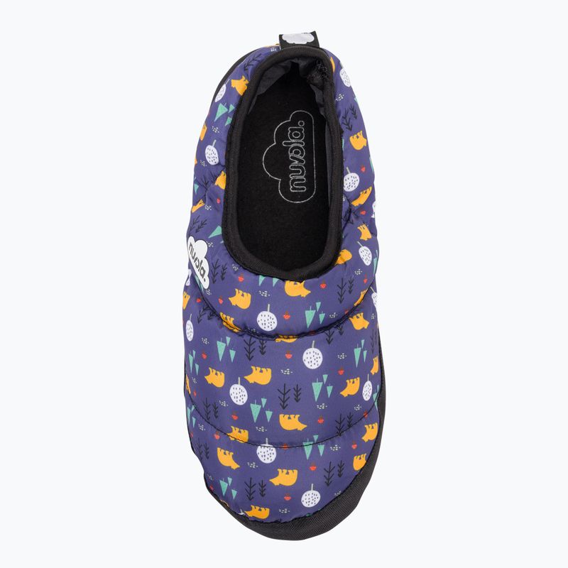 Papuci de iarnă pentru copii Nuvola Classic Printed teddy blue