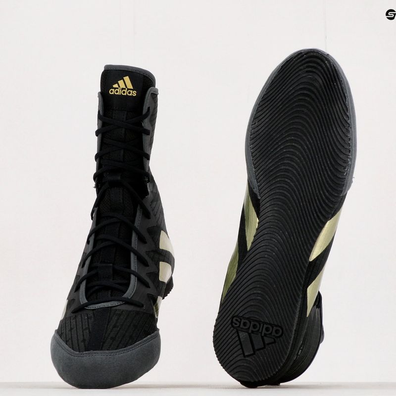 Încălțăminte de box adidas Box Hog 4 negru-galbenă GZ6116 12