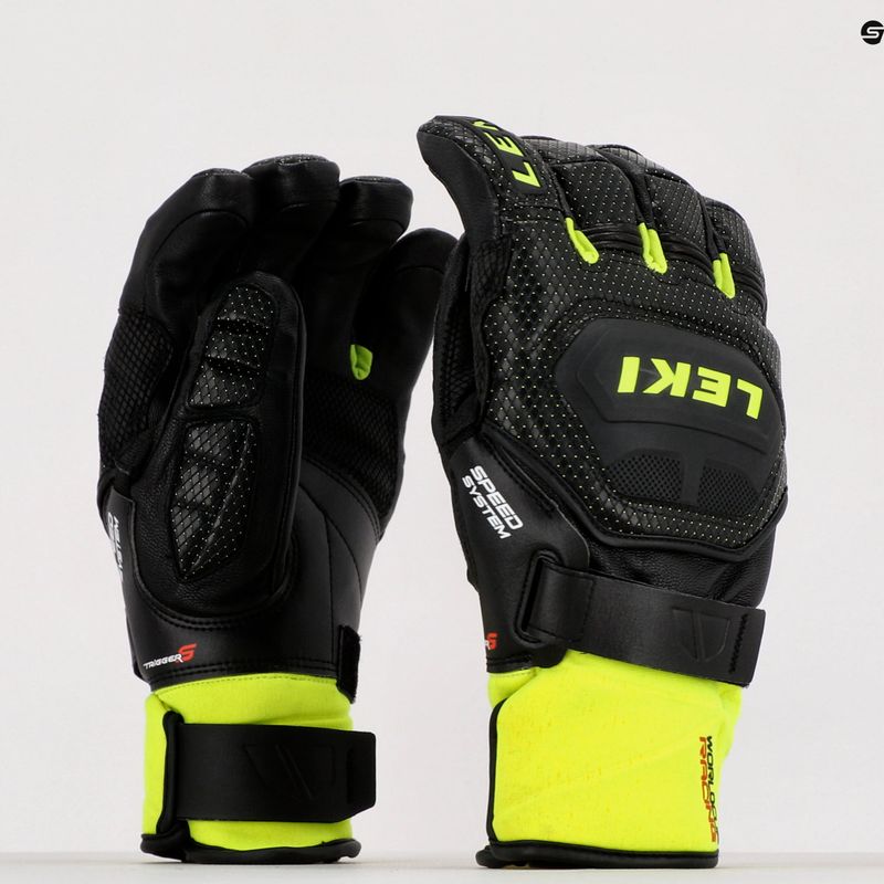 Mănușă de schi pentru bărbați LEKI Worldcup Race Flex S Speed System negru-verde 649802301080 8