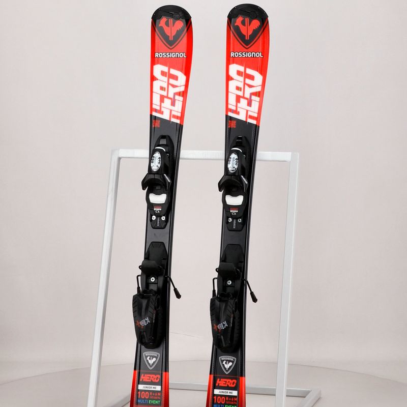 Schiuri de coborâre pentru copii Rossignol Hero 100-140 + Kid4 red 13