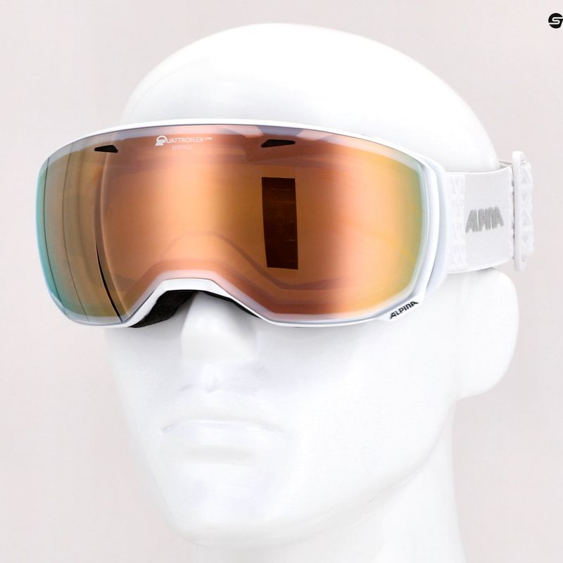 Ochelari de schi Alpina Estetica Q-Lite pearlwhite gloss/mandarin sph 10