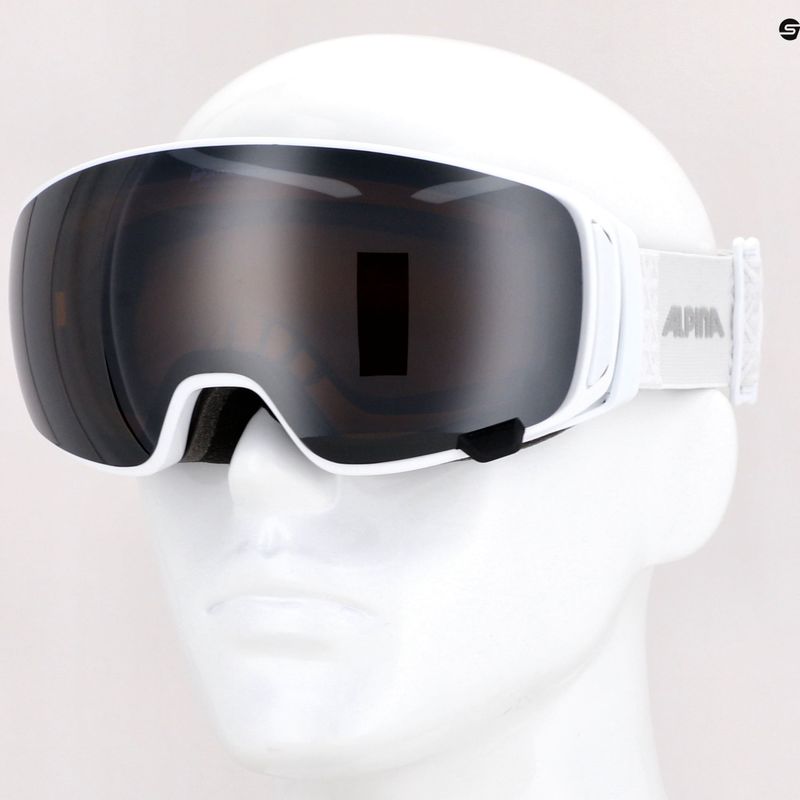Ochelari de schi Alpina Double Jack Mag Q-Lite white gloss/mirror black 13